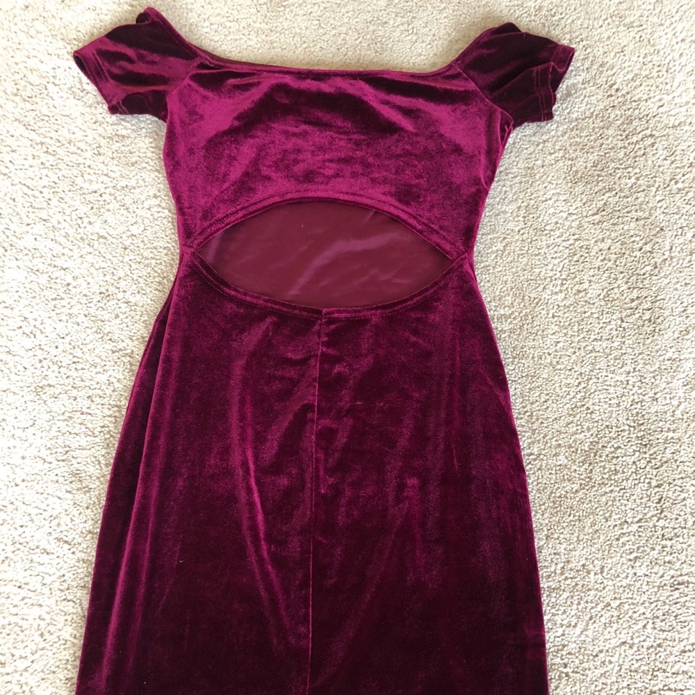 Velvet Off the Shoulder Bodycon